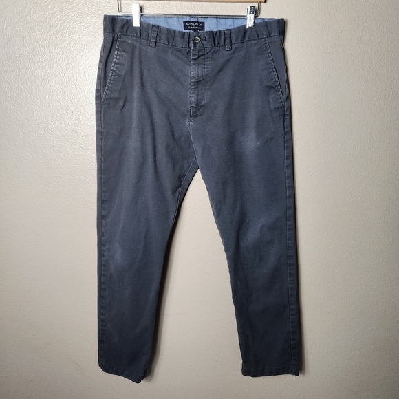 Banana Republic Mens Fulton Skinny Straight Chino Flint Gray Pants-Size 36x32 - Picture 1 of 9